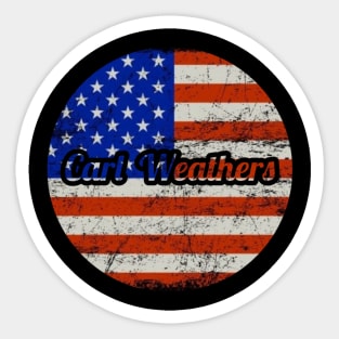 Carl Weathers / USA Flag Vintage Style Sticker